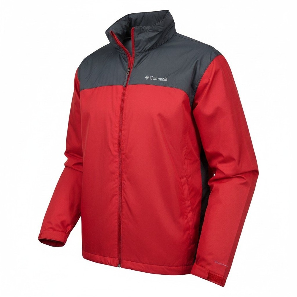 Columbia Glennaker Lake Rain Jacket Mens XXL Red Black Packable Gorpcore NWT